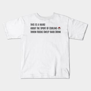 Curling Haiku Kids T-Shirt